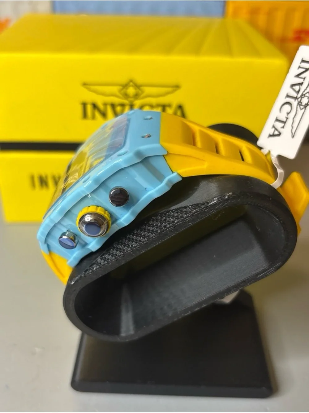 Invicta Racing Nitro yellow edition Chronograph Watch - Skeleton Dial
